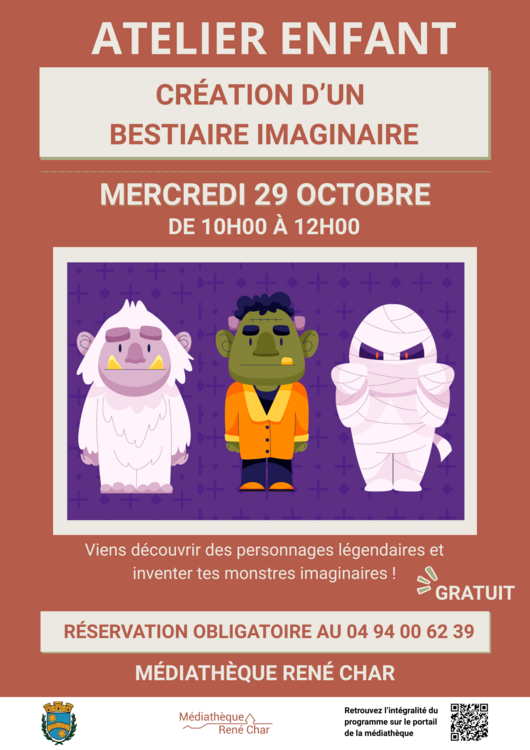 Atelier créatif : Création d'un bestiaire imaginaire / COMPLET Divers Médiathèque René Char
