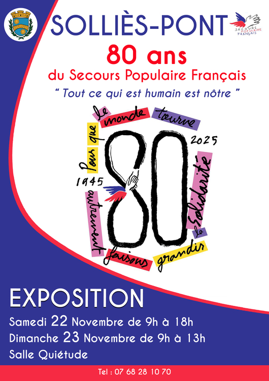 Exposition 80 ans du Secours Populaire Français Exposition Salle Quiétude
