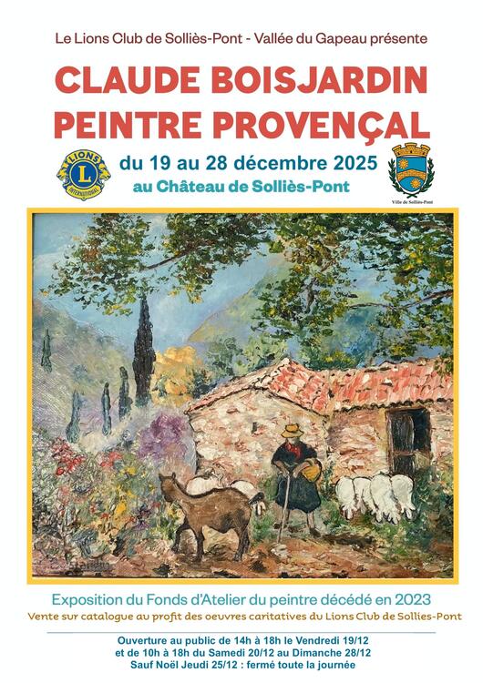 Exposition Claude Boisjardin, peintre provençal Culture Au Château