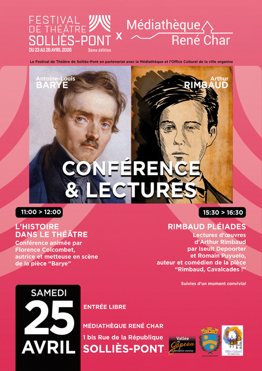 Conférence et Lectures Culture Médiathèque R.Char