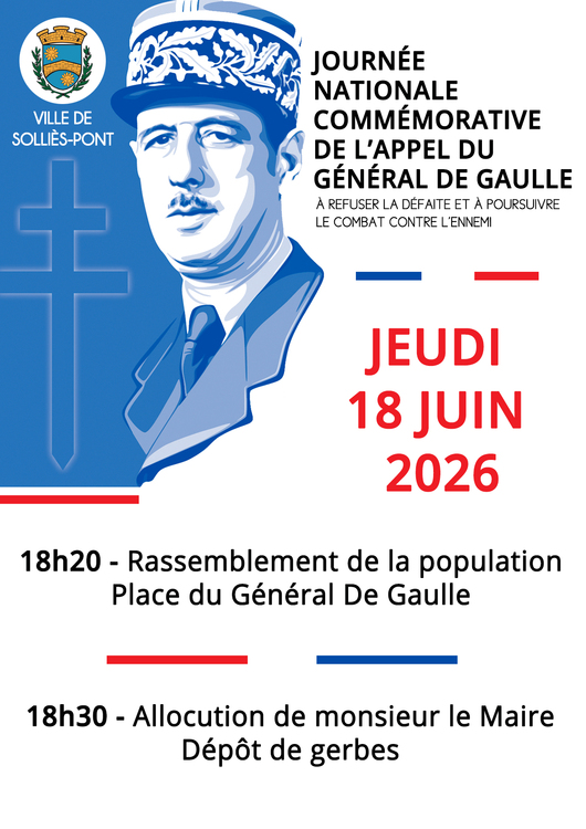 Journée nationale commémorative de l'appel du général de Gaulle Patriotique Place du général de Gaulle