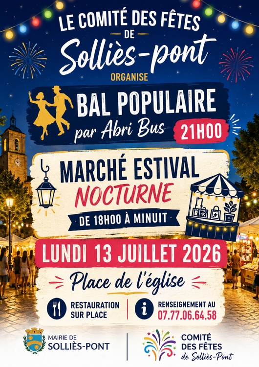 Bal populaire - Marché estival nocturne Divers Place de l'église
