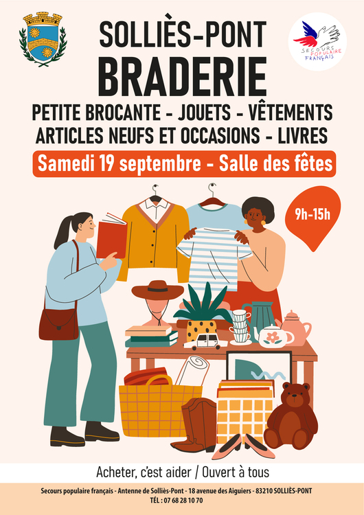Braderie Secours populaire francais Divers Salle des fêtes