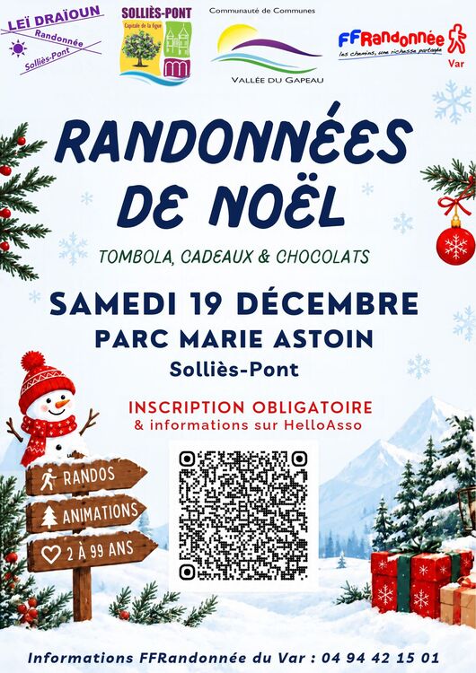 Randonnées de Noël Divers Parc Marie Astoin