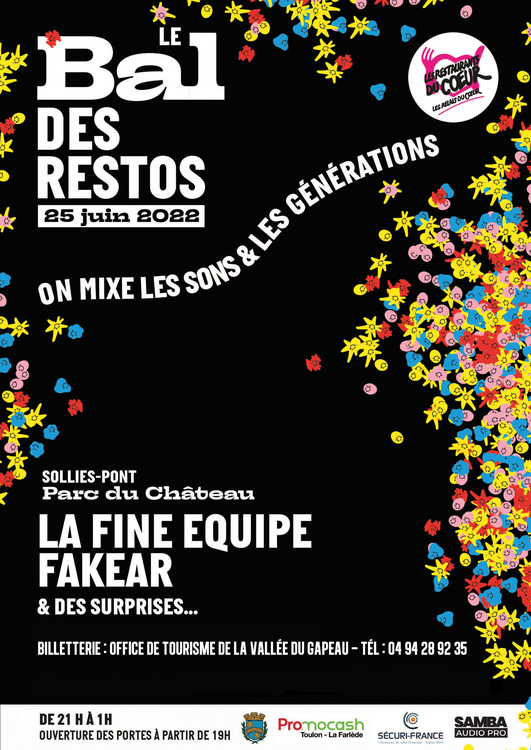 Le bal des Restos Divers Parc du château - Solliès-Pont