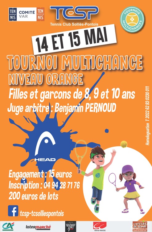Tournoi multichance niveau orange Sport Tennis club solliès-pontois