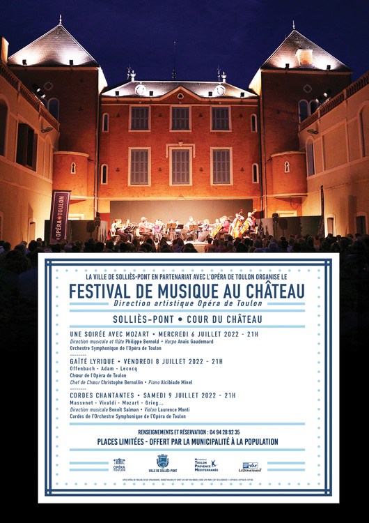 Festival de musique au Château Culture Cour du Château -Solliès-Pont