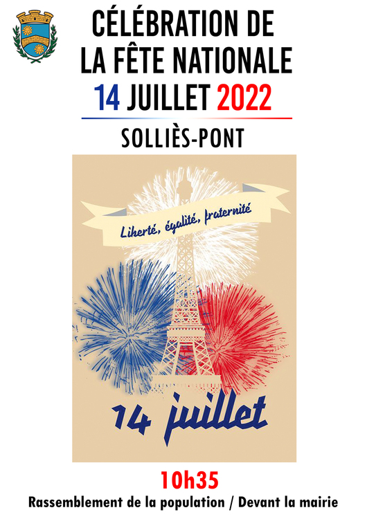 Célébration de la fête nationale Patriotique Mairie -Solliès-Pont