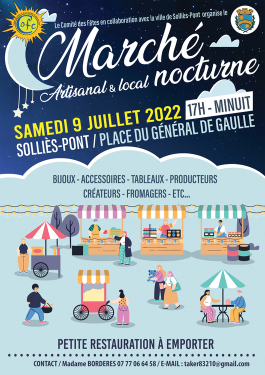 Marché nocturne Marché Place du général de Gaulle - Solliès-Pont