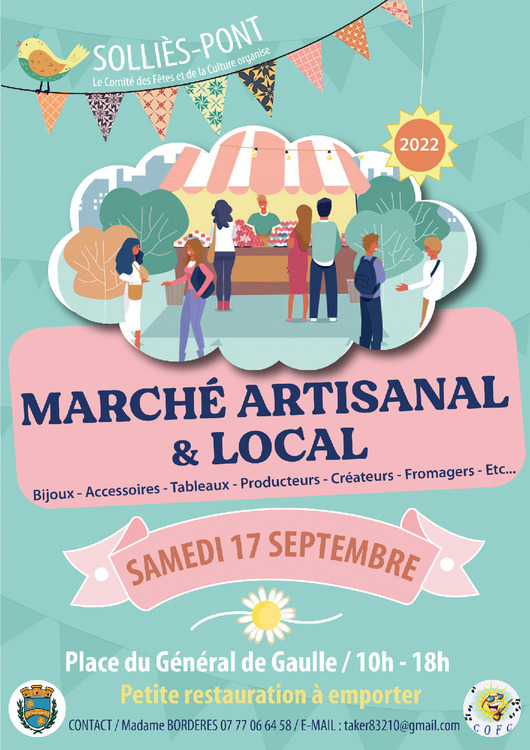 Marché artisanal & local Marché Place du général de Gaulle - Solliès-Pont