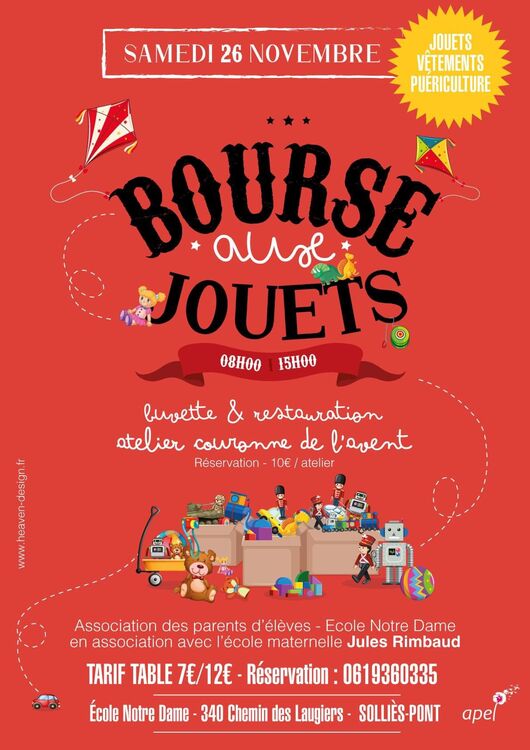 Bourse aux jouets Divers Ecole Notre Dame - 340 chemin des Laugiers