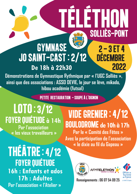 Téléthon Divers Gymnase Jo St Cast / Foyer Quiétude / Boulodrome