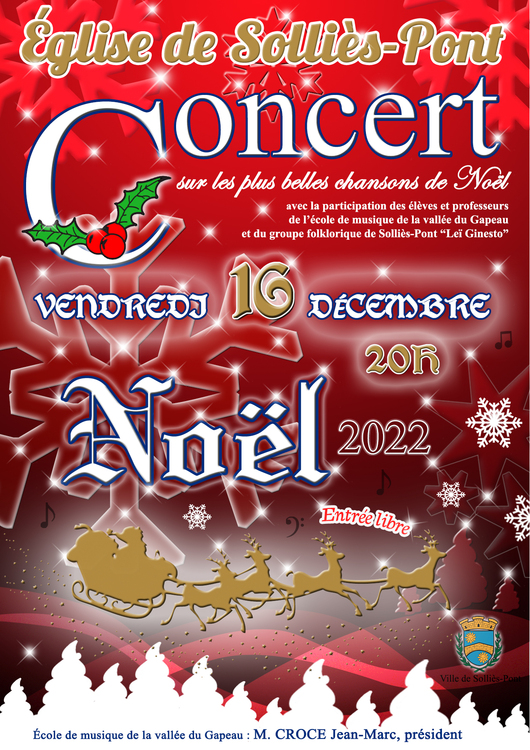 Concert de Noël par l'école de musique Divers Eglise St Jean Baptiste