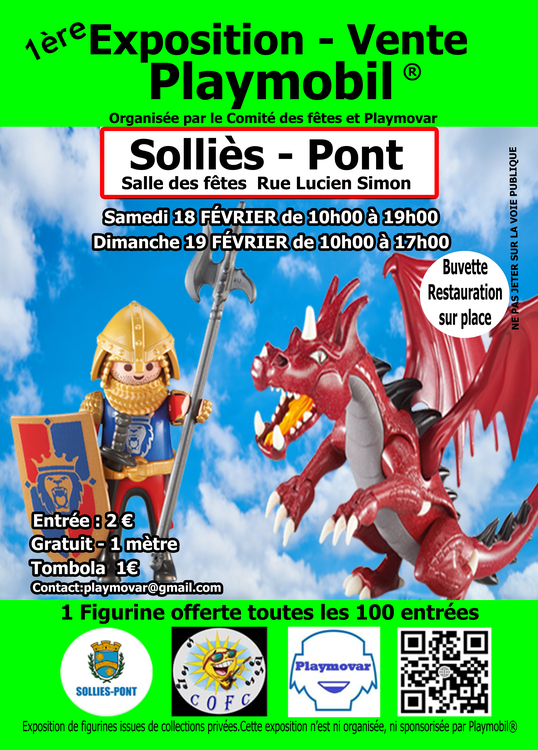 1ère exposition vente PLAYMOBIL Divers Salle des fêtes