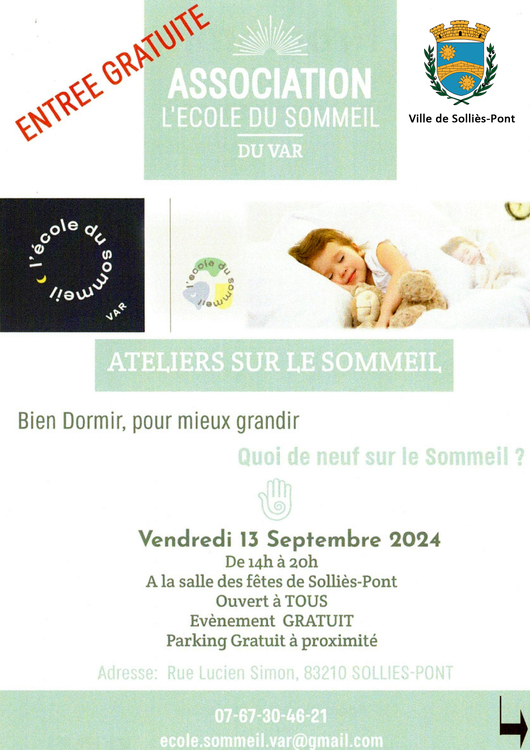 Ateliers sur le sommeil Divers Salle des fêtes