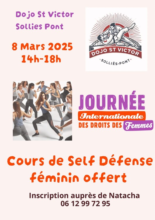 Cours de self défense féminin offert - Dojo St Victor Sport Dojo St Victor